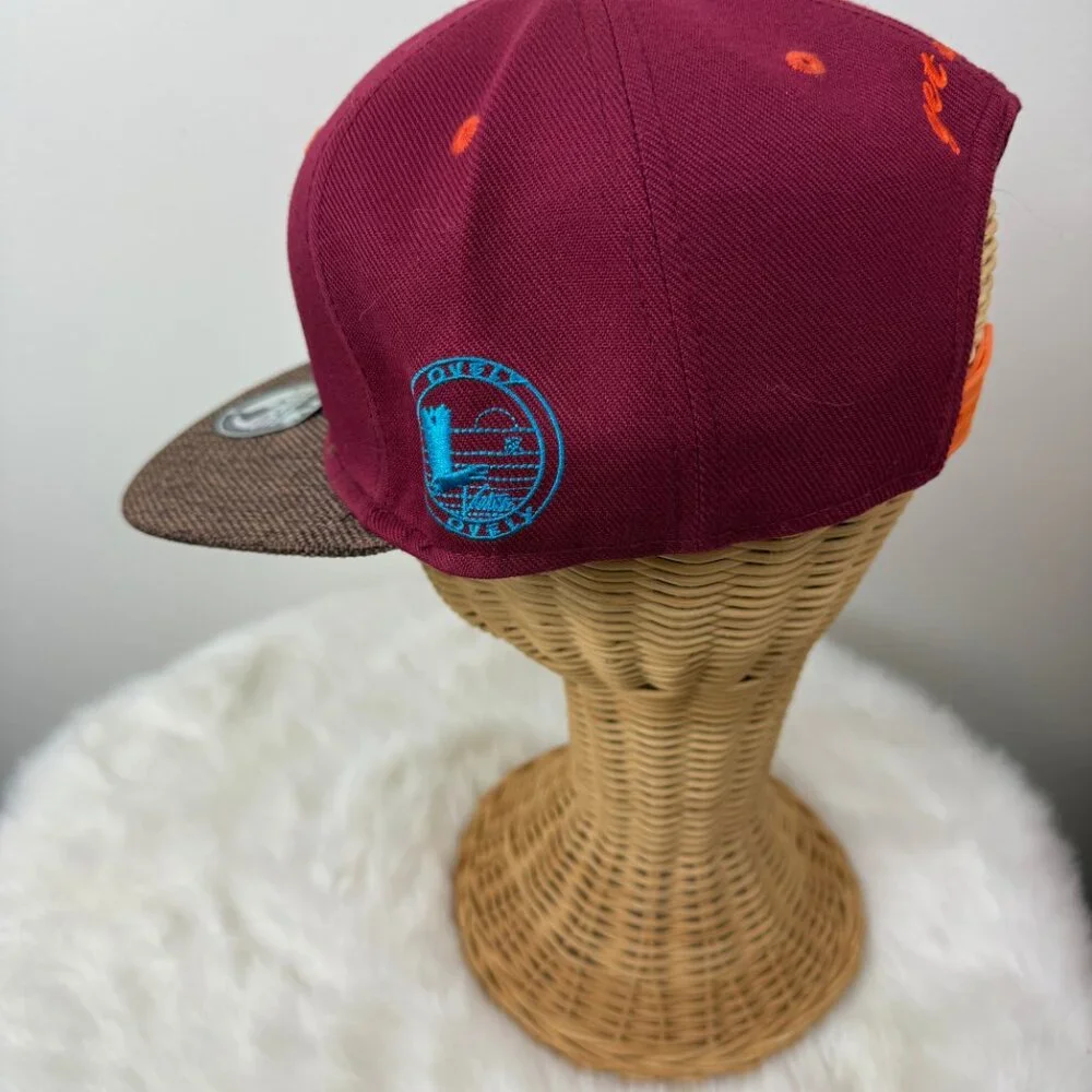 Premier Fits L Logo Maroon Snapback Hat - New